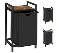 LAATOOREE Laundry Hamper, Two-Color Laundry Basket with Removable Laundry Bag and Top Shelf, Clothes Hamper for Samll Space,Laundry Room, Bedroom, Bathroom