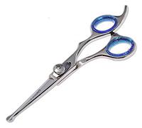 Laazar Pro Dog Grooming Scissors, Straight Pet Grooming Shears, with Safety Round Tip, Ball Point for Easy and Safe use. | Premium Sharp Long Lasting Professional Hair Trimming Scissors (5.5 Inches)