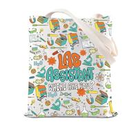 Lab Assistant Appreciation Tote Bag Lab Tech Week Canvas Bag Medical Assistant Gift Mystery Machine Theme Laboratory Technician Gift (Lab Assistant Tote)
