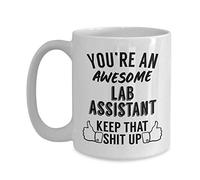 Lab Assistant Gifts Mug Funny Saying You're an Awesome Lab Assistant Office Coworker Leaving Farewell Gift Idea