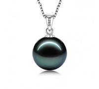 lab black pearl pendant necklace long chain necklace women wedding necklace accessories