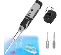 Lab Cell Tissue Homogenizer, 0.5-250ml Handheld Dispersing Cell Disruptor Mixer with 6mm,8mm,10mm Working Heads,6-speed Adjustable, for Food, Medicine, Cosmetic.(Charge,10+8mm)