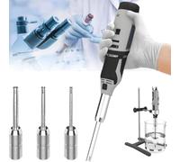 Lab Cell Tissue Homogenizer, High Speed Dispersing Homogenizer with 6mm,8mm,10mm Working Heads & H-Shaped Stand, 6-Speed Adjustable for Cell Homogenization, Mixing