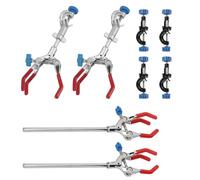 Lab Clamp Sets, 4PCS 3-Prong Finger Style Clips, 4PCS Adjustable Clamp Holders, Stand Tube Clamp Up To 18/21mm, Household Condenser Laboratory Accessories