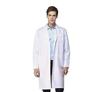 Lab Coat For Women/Men, White Medical Coat Cotton Polyester Scientist Lab Coats Protective Workwear Doctor Students School Coat, Unisex Food Coat Chemistry Laboratory Coat Costume With Pockets
