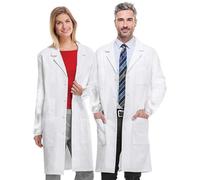 Lab Coat Women Men White Medical Coat Cotton Doctors Costume Laboratory Coats Workwear Laboratory Protective Clothing Long Sleeve Work Wear