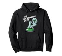Lab Contamination Ghost, biology and Chemistry halloween Pullover Hoodie