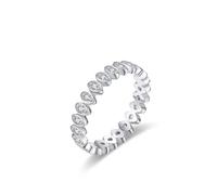 Lab Created Diamond Rings Anniversary, Diamond Rings for Women Lab Grown Eye Silver with Round Shape Lab Created Diamond Pt950 Size Q 1/2