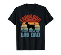 Lab Dad Labrador Retriever Retro Sunset Style T-Shirt