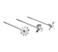 Lab Dispersion Paddle, 304 Stainless Steel Lab Stirring Paddle with 3-Blade 4-Blade Cross Disc Stirring Rod 100-1000mm(Three Blades 12cm)