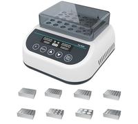 Lab Dry Bath Incubator - 8 Modules, Thermostatic Control, Heating and Cooling for Laboratory Experiments, Includes Special Module for Cuvettes, 9 Program Setups
