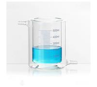 lab equipment and supplies 1pcs Glass Jacketed Beaker Thick Walled Graduated Double-layer Reactor 50/100/150/200/250/300/500/1000ml(100ml)