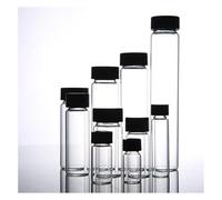 lab equipment and supplies 20pcs/pack 3ml 5ml 10ml 15ml 30ml 40ml 50ml (Clear/Brown) Seal Bottle Reagent Sample With Plastic Lid Screw Cap(5ml)