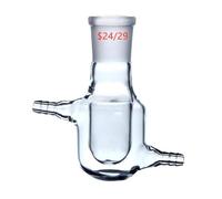 lab equipment and supplies 24/29 Jacketed Glass Flask Single Neck Lab Reactor Reaction Vessel Jacket Bottle(100ml)
