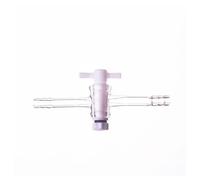 lab equipment and supplies 8mm Straight Pipe With PTFE Switch Valve Two Way Take-off