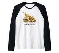 Lab Every Walk is an Investigation Funny Dog Lover Raglan Baseball Tee