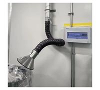 Lab Exhaust Vent Fume Extractor Arms, 360° Adjustable Flexible Extractor Hose with Hood, Industrial Fume & Dust Collector Accessor for Workshop(2m/6.6ft,68mm/2.7in)