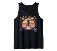 Lab Flask and Molecule Art Chemical Engineer Tank Top