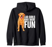 Lab Girls Have More Fun Funny Labrador Retriever Yellow Lab Zip Hoodie