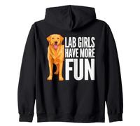 Lab Girls Have More Fun Labrador Retriever Yellow Lab Zip Hoodie