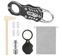 Lab-Grade Gold & Silver Coin Ping Tester, 8-in-1 Magnetic & Resonance Kit with Hammer, Magnifier, Clip, Magnet Keychain, Storage Case - Portable Precious Metal Validation Tool
