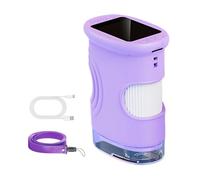 Lab Grade Kids Instrument 1000X Magnification Manual Concentration Structure 600mAh Battery 8 LED Approaches Science Discovery Tool Kids Handheld Instrument with Against Shake Plan