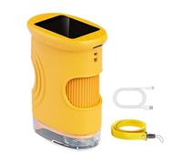 Lab Grade Kids Instrument 1000X Magnification Manual Concentration Structure 600mAh Battery 8 LED Approaches Science Discovery Tool Kids Handheld Instrument with Against Shake Plan