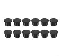 Lab Grade Silicone Rubber Hole Covers 12 Pack for 9mm 10mm 11mm 12mm 13mm 14mm Sized Openings in Metal Wood and Plastic Surfaces (black 10mm)