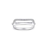 Lab Grown Diamond Engagement Rings for Women, Love Rings for Women Ellipse Silver with Round Shape Lab Created Diamond 9K White Gold Size M 1/2