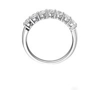 Lab Grown Diamond Rings for Women Set, Silver Rings Knuckle with 0.5Ct Lab Created Diamond 9K White Gold Size K 1/2