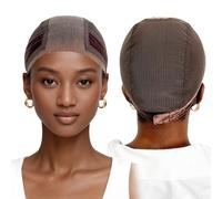 LAB HAIRS Wig Cap with Grip Band to Hold Wigs in Place, More Full Cap-Wide Transparent Lace Front Wigs - Brown/Black/Nude Non Slip Cap Let Your Wig Be Glueless