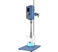Lab Homogenizer 500W High Speed, 5-10000ml Dispersion Emulsifier, LCD Display, 2000-28000RPM Adjustable for Emulsion, Cell Dispersion 18G