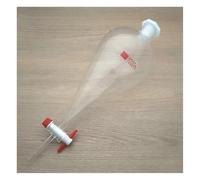 Lab Instruments Equipment 1 Piece 30ml To 1000ml Shaped Clear Thick Separating Funnel With Glass Piston For Laboratory Separation(60ml (PTFE piston))