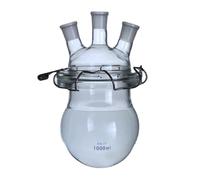 Lab Instruments Equipment 1000ml/2000ml Round Bottom Grade Boro. Glass 3-neck Glass Flask Reactor Flask Reactor With Three For Lab(2000ml 29x19x2)