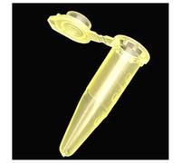 Lab Instruments Equipment 100pcs 0.5ml Lab Clear Plastic Tube Centrifuge With Cap Container For Laboratory Specimen Lab Supplies(Yellow (100pcs))