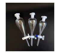 Lab Instruments Equipment 1pcs Lab Glass Pear-shaped Separation Funnel with Glass/PTFE Piston 60/125/250/500/1000ml(60ml Type-1)