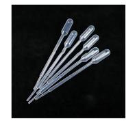 Lab Instruments Equipment 20pcs To 200pcs Lab 0.2ml 0.5ml 1ml 2ml 3ml 5ml 10ml Plastic Pipette Disposable Clear Dropper(3ml 100pcs)