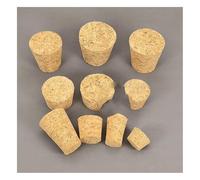 Lab Instruments Equipment 50pcs 13mm To 39mm Wood Cork Lab Tube Plug Essential Small Glass Bottle Stopper Lid(32x23x35mm)