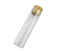 Lab Instruments Equipment 5Pcs Clear Glass Test Tube DIA 20/25/30mm Length 100/120/150/200mm Flat Bottom Tube With Cork(30x150mm)