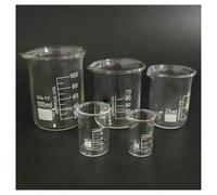 Lab Instruments Equipment 5pcs/set 5ml/10ml/25ml/50ml/100ml Graduated Glass Beaker Glassware Experiment Tool For Laboratory