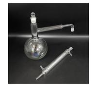 Lab Instruments Equipment Apparatus With Ground Glass Joints Glass Distillation Unit Flat-bottom Flask Distiller(500mL-200mm)