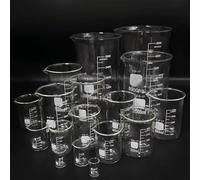Lab Instruments Equipment Capacity 50ml-3000ml Low Form Beaker Laboratory Borosilicate Glass Transparent Beaker Flask Thickened(150ml)