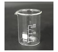 Lab Instruments Equipment Capacity 50ml-3000ml Low Form Beaker Laboratory Borosilicate Glass Transparent Beaker Flask Thickened(25ml)