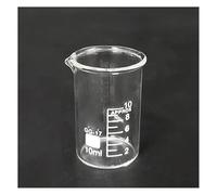 Lab Instruments Equipment Capacity 50ml-3000ml Low Form Beaker Laboratory Borosilicate Glass Transparent Beaker Flask Thickened(10ml)
