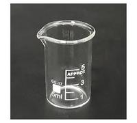 Lab Instruments Equipment Capacity 50ml-3000ml Low Form Beaker Laboratory Borosilicate Glass Transparent Beaker Flask Thickened(5ml)