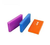 Lab Instruments Equipment PCR Tube Holder 0.5 1.5 2 ml Laboratory Centrifuge Tube Rack, 60-well Plastic EP Tube Stand 96 Well Double-sides Use 1 / Pack(96-well Green)