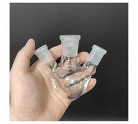 Lab Instruments Equipment Three-necked Flask Oblique Standard Ground Mouth 25mL-50mL-500mL-1000mL Mid 19/26 Side 14/23(30mL)