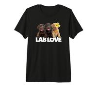 Lab Love Labrador Retriever Chocolate Yellow Black Dog Puppy Premium T-Shirt