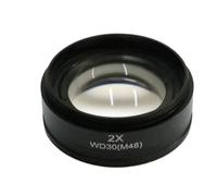 Lab Microscope Accessories 0.5X 1X 1.5X 2X Barlow Auxiliary Microscope Lens Thread 48mm Mount Digital Stereo Microscope Lens(2X M48)