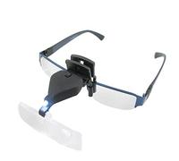 Lab Microscope Accessories Eyewear Glasses Magnifier 1.5X 2.5X 3.5X LED Illuminated Eyeglass Magnifying Glasses Loupe For Reading Head Clip-on
